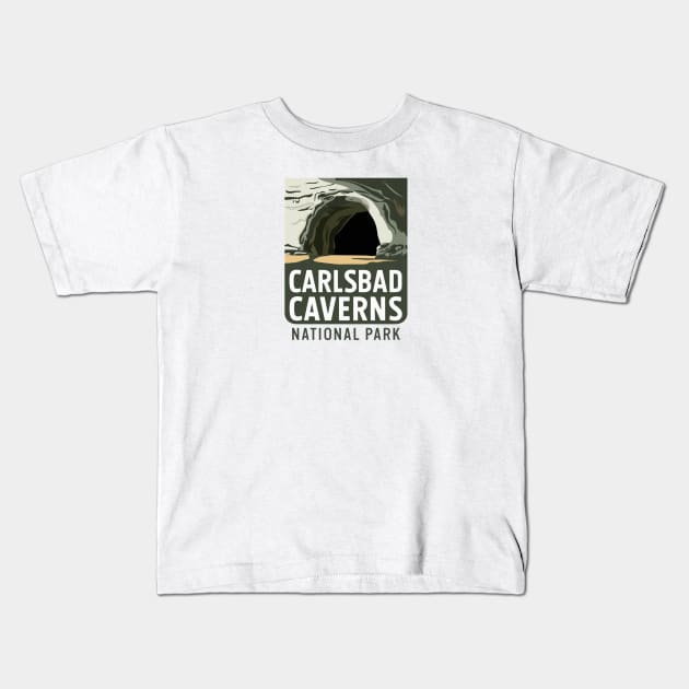 Carlsbad Caverns National Park Cave Kids T-Shirt by Perspektiva